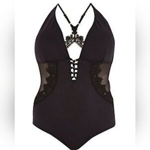 NWOT River Island Lace, Low Back Swimsuit (sold on ASOS )
